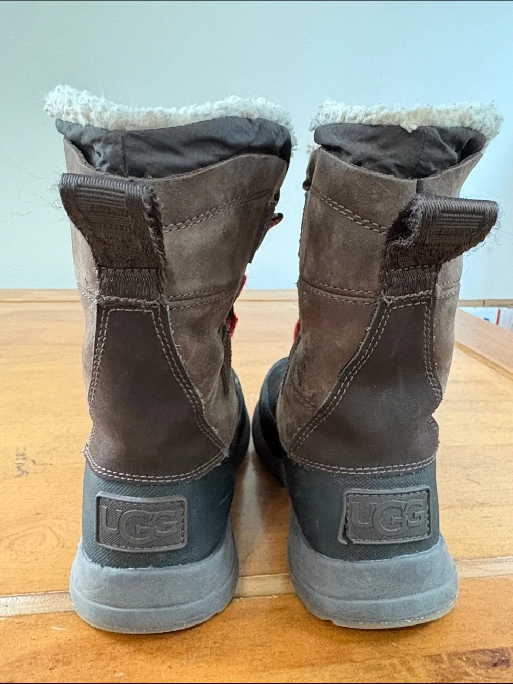 UGG Kids Brown and Black Winter Boots Size 13